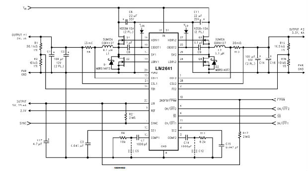 LM2641 双路可调降压开关电源 控制器