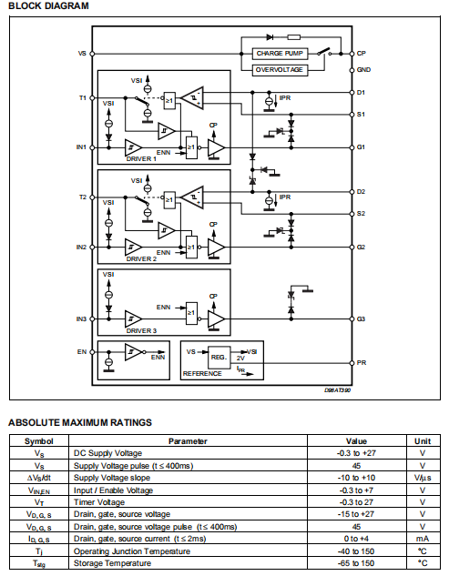 L9380 三重高边MOSFET驱动器